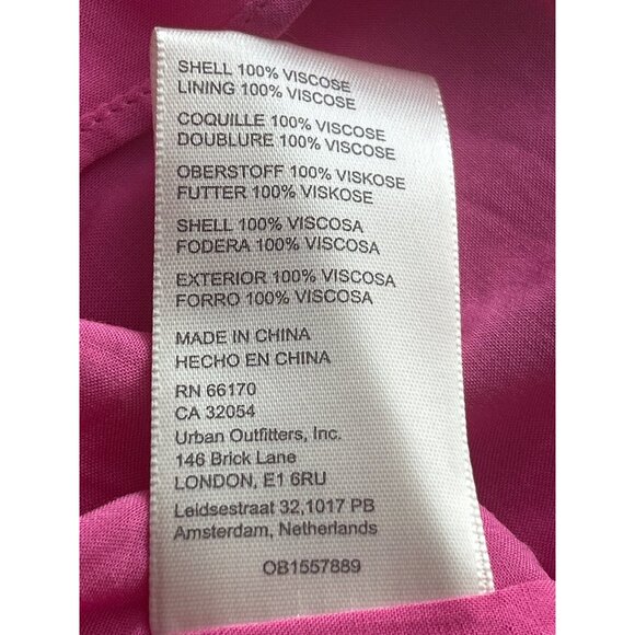 Free People Pink & Red Print, Flutter Sleeve Dress With Back Criss-Cross, Medium - Picture 8 of 14